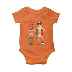 Mexico Soccer Fan Marcus The Worm Baby Onesie Country Football Gift TS12 Orange Print Your Wear