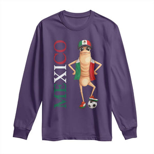 Mexico Soccer Fan Marcus The Worm Long Sleeve Shirt Country Football Gift TS12 Purple Print Your Wear