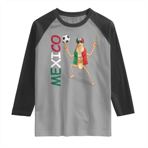 Viva Mexico Marcus The Worm Soccer Raglan Shirt Mexican Pride Football Fan TS12 Sport Gray Black Print Your Wear
