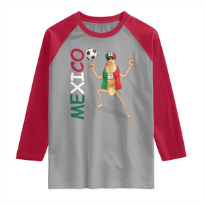 Viva Mexico Marcus The Worm Soccer Raglan Shirt Mexican Pride Football Fan TS12 Sport Gray Red Print Your Wear