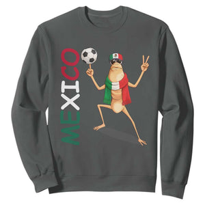 Viva Mexico Marcus The Worm Soccer Sweatshirt Mexican Pride Football Fan TS12 Dark Heather Print Your Wear