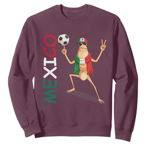 Viva Mexico Marcus The Worm Soccer Sweatshirt Mexican Pride Football Fan TS12 Maroon Print Your Wear