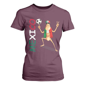 Viva Mexico Marcus The Worm Soccer T Shirt For Women Mexican Pride Football Fan TS12 Maroon Print Your Wear