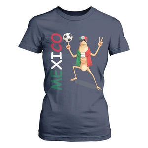 Viva Mexico Marcus The Worm Soccer T Shirt For Women Mexican Pride Football Fan TS12 Navy Print Your Wear