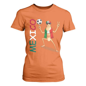 Viva Mexico Marcus The Worm Soccer T Shirt For Women Mexican Pride Football Fan TS12 Orange Print Your Wear