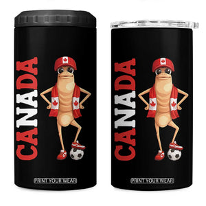 Canada Soccer Fan Marcus The Worm 4 in 1 Can Cooler Tumbler Country Football Gift TS12 One Size: 16 oz Black Print Your Wear