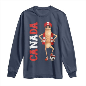 Canada Soccer Fan Marcus The Worm Long Sleeve Shirt Country Football Gift TS12 Navy Print Your Wear