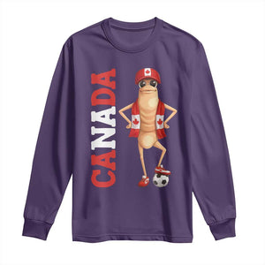 Canada Soccer Fan Marcus The Worm Long Sleeve Shirt Country Football Gift TS12 Purple Print Your Wear
