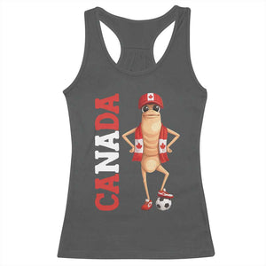 Canada Soccer Fan Marcus The Worm Racerback Tank Top Country Football Gift TS12 Dark Heather Print Your Wear