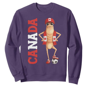 Canada Soccer Fan Marcus The Worm Sweatshirt Country Football Gift TS12 Purple Print Your Wear