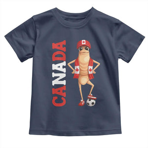 Canada Soccer Fan Marcus The Worm Toddler T Shirt Country Football Gift TS12 Navy Print Your Wear