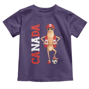 Canada Soccer Fan Marcus The Worm Toddler T Shirt Country Football Gift TS12 Purple Print Your Wear