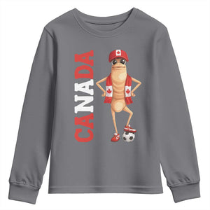 Canada Soccer Fan Marcus The Worm Youth Sweatshirt Country Football Gift TS12 Charcoal Print Your Wear