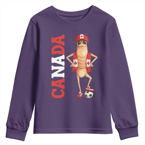 Canada Soccer Fan Marcus The Worm Youth Sweatshirt Country Football Gift TS12 Purple Print Your Wear
