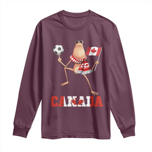 Funny Marcus The Worm Long Sleeve Shirt Canadian Pride Soccer Gift TS12 Maroon Print Your Wear