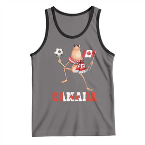 Funny Marcus The Worm Tank Top Canadian Pride Soccer Gift TS12 Deep Heather Black Print Your Wear