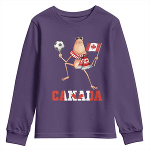 Funny Marcus The Worm Youth Sweatshirt Canadian Pride Soccer Gift TS12 Purple Print Your Wear