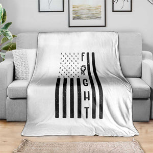 Fight Skin Cancer Melanoma Fighter USA Flag Throw Blanket TS12 Print Your Wear