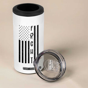 Fight Skin Cancer Melanoma Fighter USA Flag 4 in 1 Can Cooler Tumbler TS12 Print Your Wear