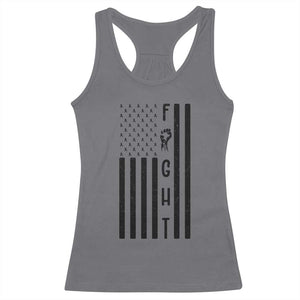 Fight Skin Cancer Melanoma Fighter USA Flag Racerback Tank Top TS12 Charcoal Print Your Wear