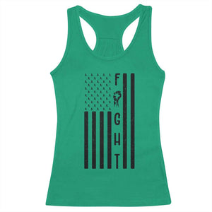Fight Skin Cancer Melanoma Fighter USA Flag Racerback Tank Top TS12 Irish Green Print Your Wear