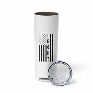 Fight Skin Cancer Melanoma Fighter USA Flag Skinny Tumbler TS12 Print Your Wear