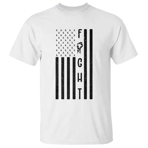 Fight Skin Cancer Melanoma Fighter USA Flag T Shirt TS12 White Print Your Wear