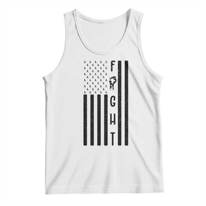 Fight Skin Cancer Melanoma Fighter USA Flag Tank Top TS12 White Print Your Wear