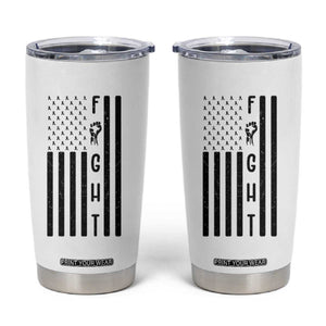 Fight Skin Cancer Melanoma Fighter USA Flag Tumbler Cup TS12 White Print Your Wear