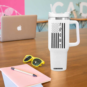Fight Skin Cancer Melanoma Fighter USA Flag Tumbler With Handle TS12 Print Your Wear