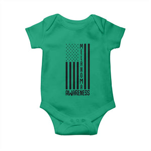 Melanoma Awareness USA Flag Baby Onesie Patriotic Cancer Warrior TS12 Irish Green Print Your Wear