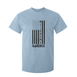 Melanoma Awareness USA Flag T Shirt For Kid Patriotic Cancer Warrior TS12 Light Blue Print Your Wear