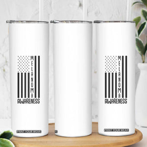 Melanoma Awareness USA Flag Skinny Tumbler Patriotic Cancer Warrior TS12 Print Your Wear