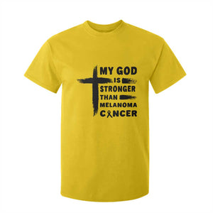 My God Is Stronger Than Melanoma T Shirt For Kid Christian Cancer Support TS12 Daisy Print Your Wear