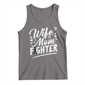 Wife Mom Melanoma Fighter Tank Top Family Support Strong And Fearless TS12 Deep Heather Print Your Wear