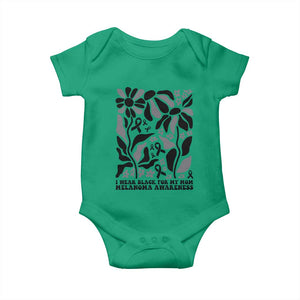 I Wear Black For My Mom Baby Onesie Melanoma Support Squad TS12 Irish Green Print Your Wear