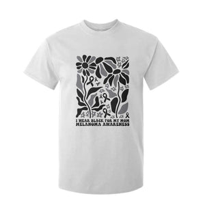I Wear Black For My Mom T Shirt For Kid Melanoma Support Squad TS12 White Print Your Wear