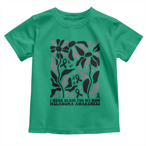 I Wear Black For My Mom Toddler T Shirt Melanoma Support Squad TS12 Irish Green Print Your Wear