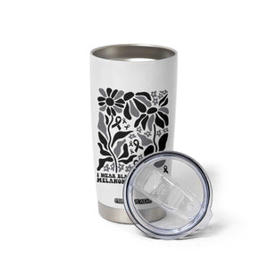 I Wear Black For My Mom Tumbler Cup Melanoma Support Squad TS12 Print Your Wear