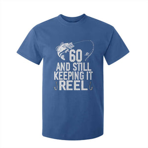 Personalized 60th Birthday Fishing T Shirt For Kid Custom Number Bday Still Keeping It Reel TS12 Royal Blue Print Your Wear