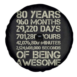 Vintage 80th Birthday Gift Spare Tire Cover 80 Years Of Being Awesome TS12 Print Your Wear