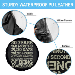 Vintage 80th Birthday Gift Spare Tire Cover 80 Years Of Being Awesome TS12 Print Your Wear