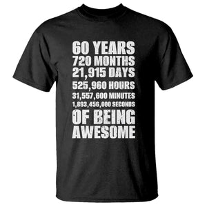 Cheers To 60 Years Birthday T Shirt Sixty Years Of Awesome TS12 Black Print Your Wear