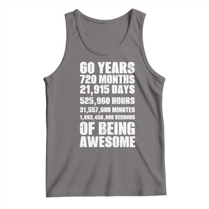 Cheers To 60 Years Birthday Tank Top Sixty Years Of Awesome TS12 Deep Heather Print Your Wear