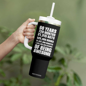 Cheers To 60 Years Birthday Tumbler With Handle Sixty Years Of Awesome TS12 Print Your Wear