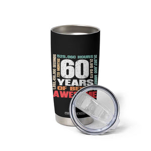 Retro 60 Years Of Being Awesome Tumbler Cup 60th Birthday Gift Idea TS12 Print Your Wear