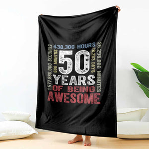 Vintage 50 Years Of Being Awesome Throw Blanket 50th Birthday Legend Gift Idea TS12 Print Your Wear