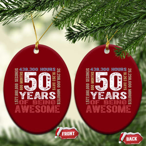 Vintage 50 Years Of Being Awesome Ceramic Ornament 50th Birthday Legend Gift Idea TS12 Print Your Wear