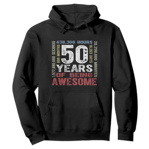 Vintage 50 Years Of Being Awesome Hoodie 50th Birthday Legend Gift Idea TS12 Black Print Your Wear