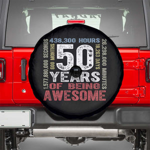Vintage 50 Years Of Being Awesome Spare Tire Cover 50th Birthday Legend Gift Idea TS12 Black Print Your Wear